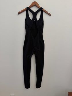 Black Racerback Cutout Unitard Jumpsuit