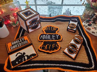 Harley Crochet Throw Set