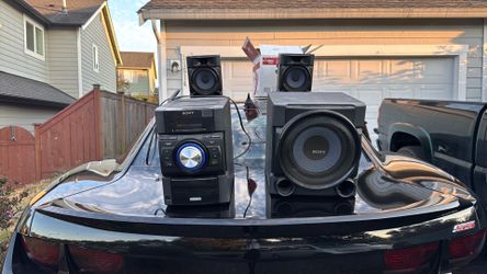Sony radio/ indoor subwoofer and speakers