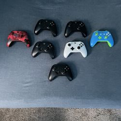 Xbox Controller Bundle – 7 Total (Mixed Gen, Some Missing Backs)