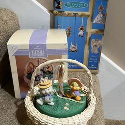 Hallmark Easter Maypole stroll ornament set & Spring pictorial review 1991  book