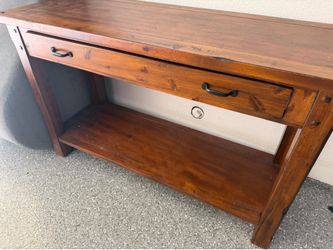 Wood side table