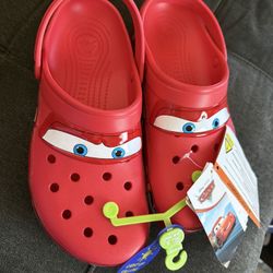 Lightning McQueen Crocs Size 10 Mens 