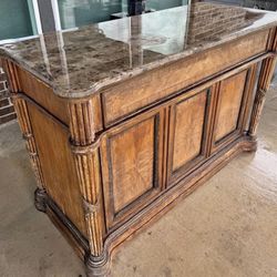 Solid Wood Granite Top Wine And Bar