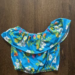 Girls Blue Flower Shirt Size 5t #10