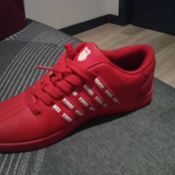  KIWI   Originals   K Swiss Size 7 Unisex  Red Sneakers 