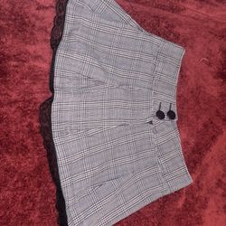 Purple Plaid Skirt
