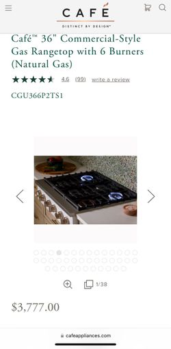 NEW OPEN BOX GE CAFE GAS 6 BURNER COOKTOP/ 1YR FACTORY WARRANTY 70% OFF MSRP