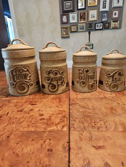 Ceramic Kitchen Canister Set of 4