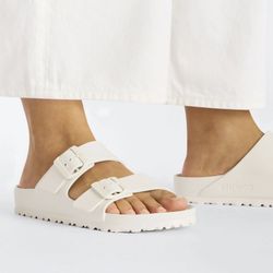 Birkenstock Arizona Essentials Eggshell EVA Synthetic NWOT