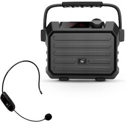 30W Voice Amplifier Wireless Microphone and Speaker Set Portable Handheld Mini Pa System for Teachers, Classroom, Rechargeable Bluetooth 5.0 Pa Speake