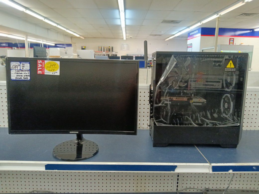 Cyberpower PC With Samsung Curved Monitor