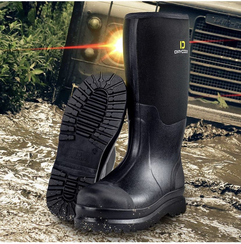 Men Size 14 Waterproof Rubber Boots 