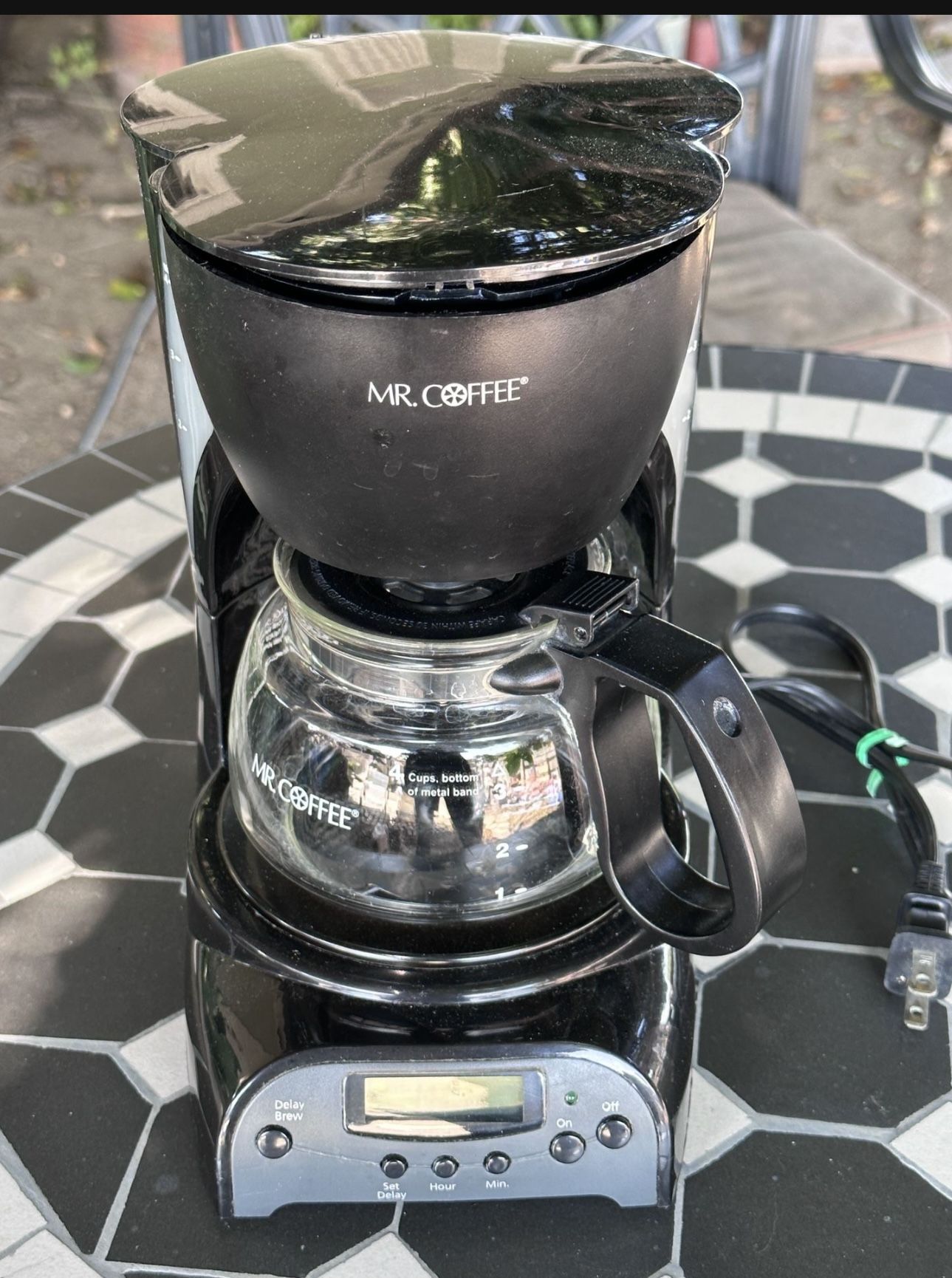 Mr. Coffee 4-Cup Programmable Coffee Maker Black