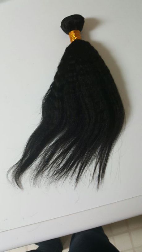 Brazilian human hair kinky straight 14" 300g