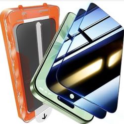 Brand new UniqueMe 2 Pack for iPhone 16 Pro/iPhone 17 Privacy Screen Protector - 6.3 inch