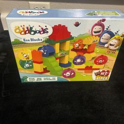 ODDBODS Eco Blocks, Sugarcane Plant-Based Building Block Toys for Toddlers & Preschool Kids, 41 Piece Set