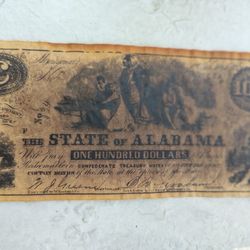 Confederate Money $100 Bill