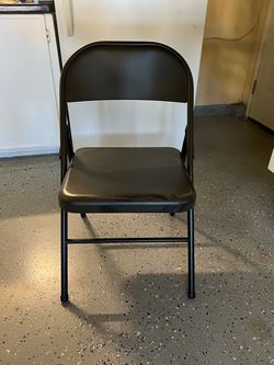 Black Metal Folding Chair
