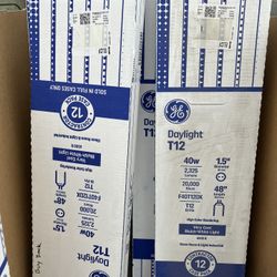 11 Boxes Of GE Daylight T12 40W Very Cool Bluish-White Light. 12 Pack. New. Never Been Opened Or Used(See Pictures). $40 Each Box