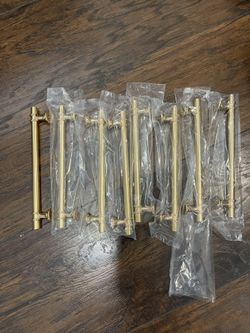 Brand New Gold Handles (set Of 8)