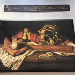 Baseball Sports Wall Art Room Decor