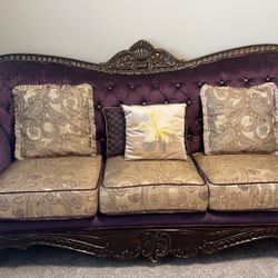 Purple Studded Sofa 