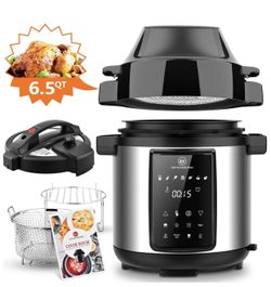 New 6.5Qt Pressure Cooker & Air Fryer Combo