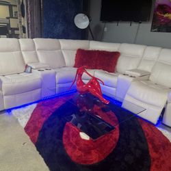 Power Reclining White Led Sectional Only $1599