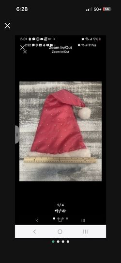Rare Victoria's Secret pink Beaded Santa Hat