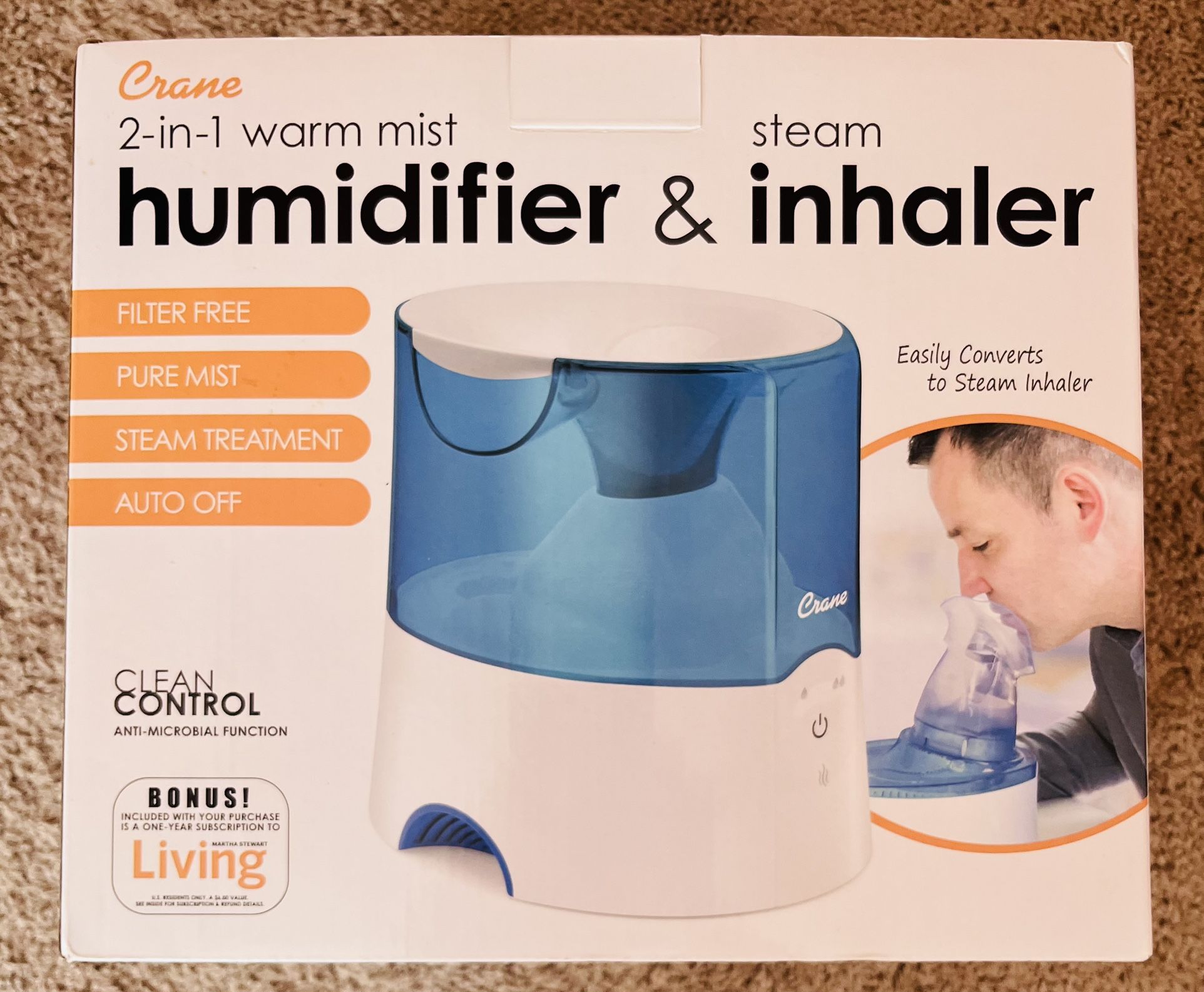 Crane 2 In 1 Warm Mist Humidifier & Inhaler