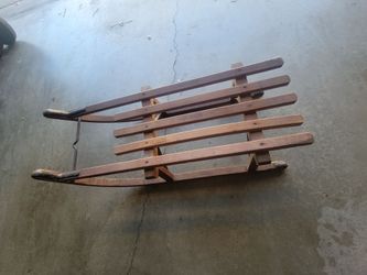 Vintage Swiss Erbacher Davoser Wooden Sled – Authentic Mid-Century Holiday Decor