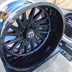 4 Brand New 24X14 TIS Gloss Black Rims 8X170 FORD F250/F350 EXCURSION  -76MM Offset