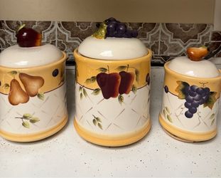 Home interior fruit design jars