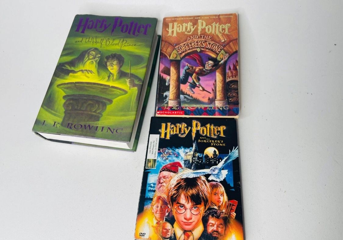 Harry Potter Adventures Books Paperback Bundle Set 2 & 1 DVD Rowling