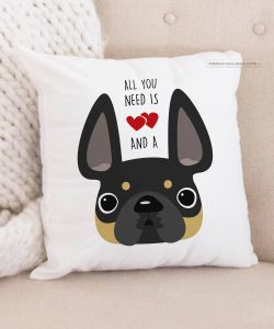 Fluffy Frenchie Pillow
