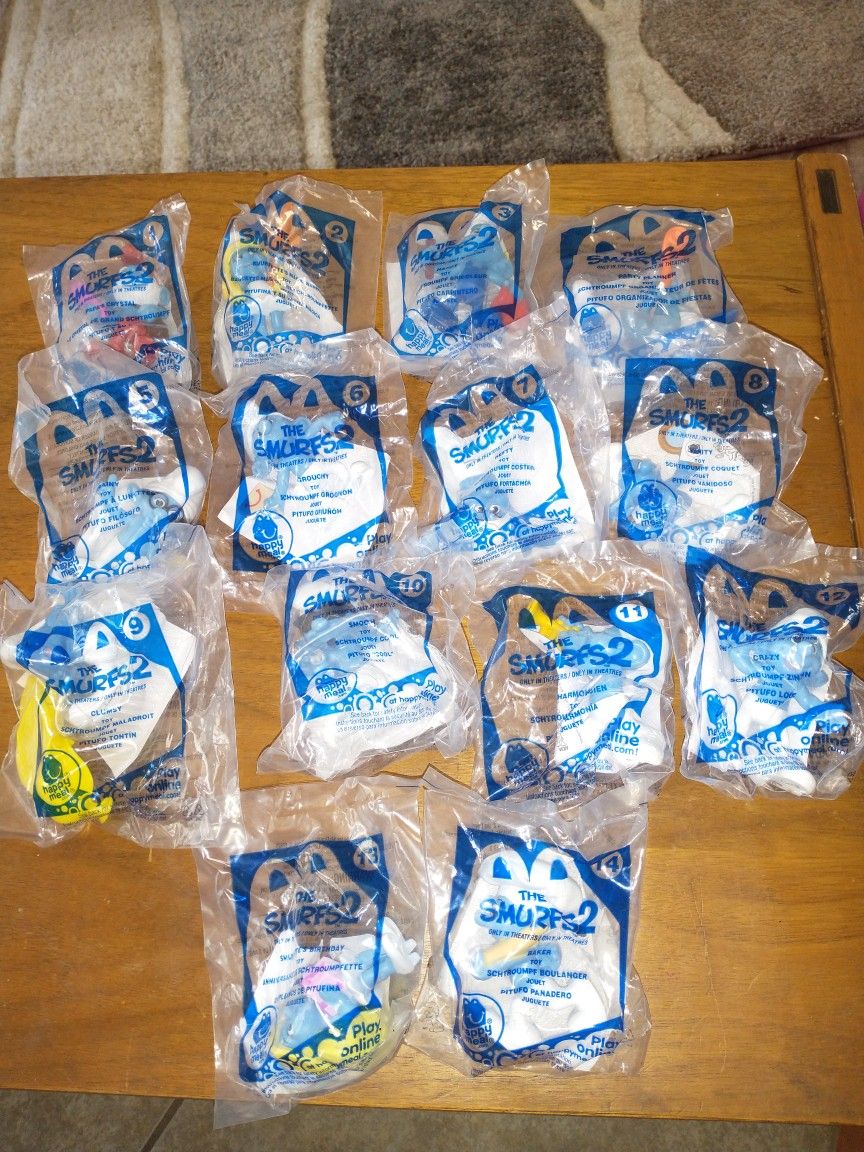 2013 Smurf McDonald's Happy Meal Toy Collection 1-14 *New*