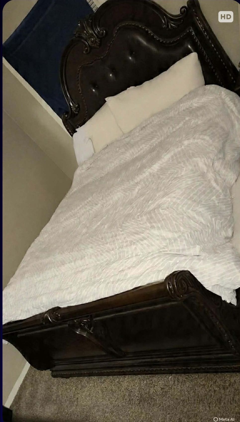 QUEEN SIZE BED WITH MATCHING MIRROR