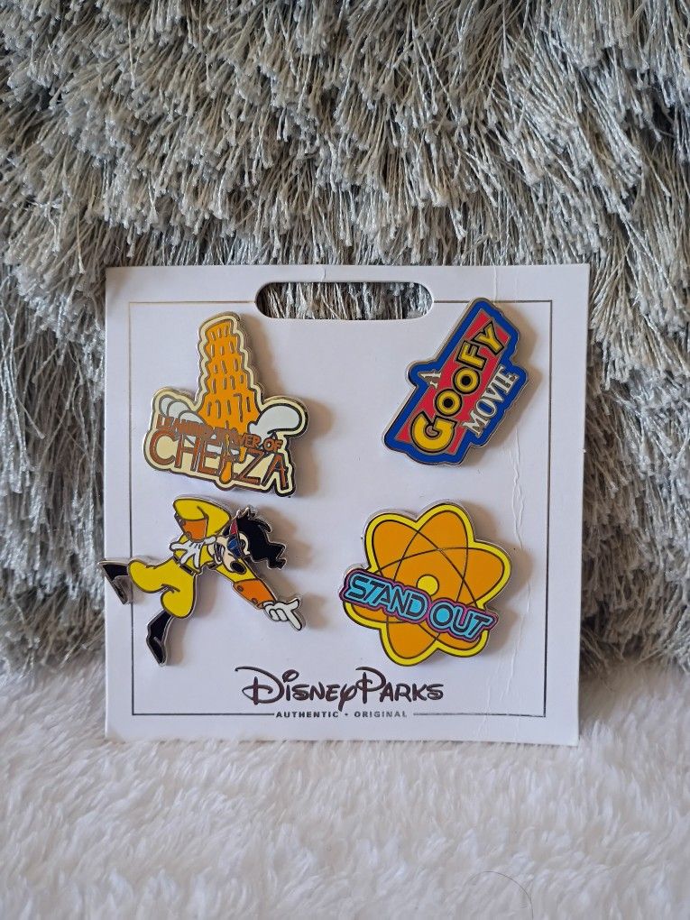 Disney Pins A Goofy Movie 4 Pin Set Powerline Stand Out Leaning Tower Of Cheeza