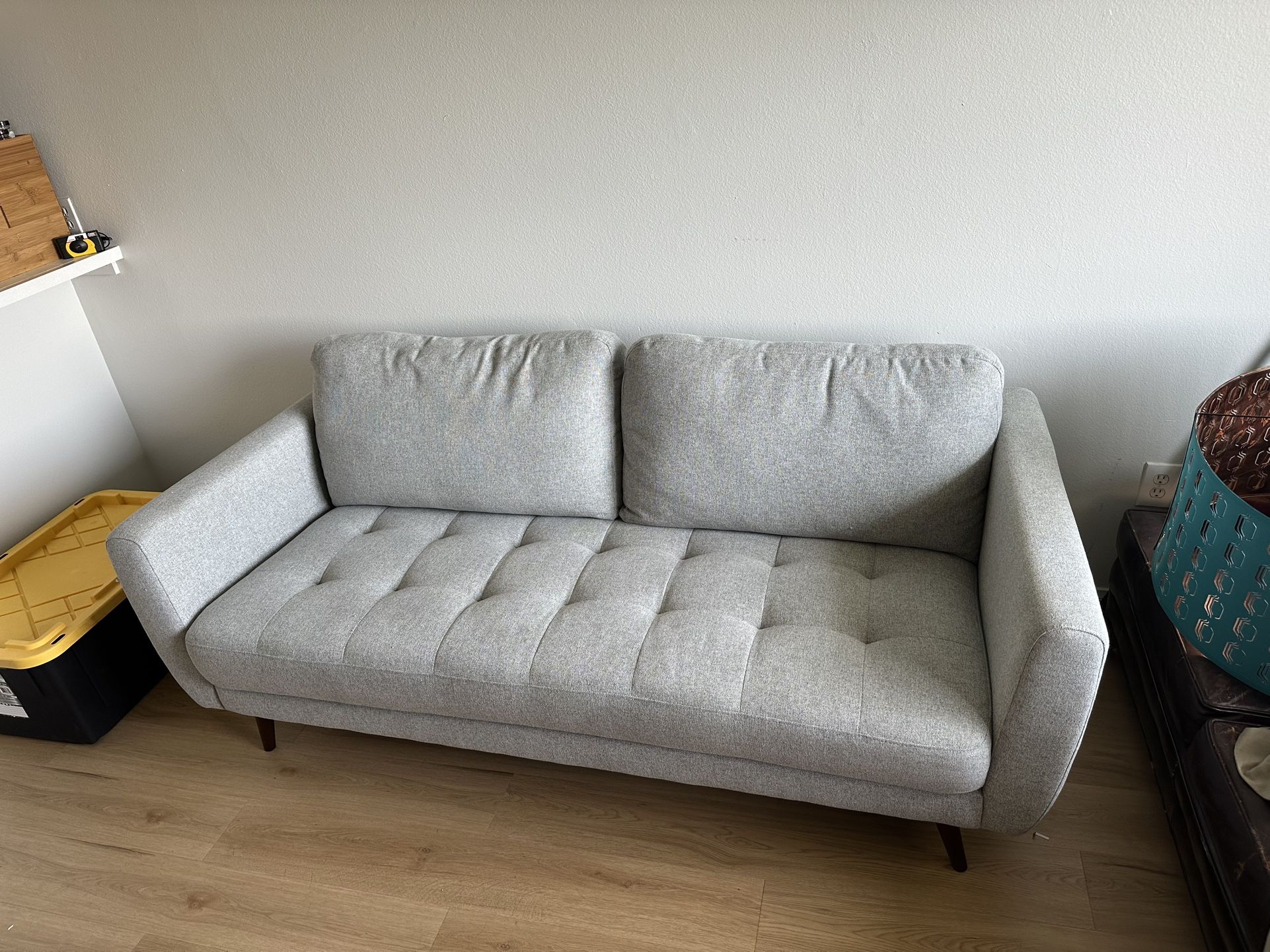 Living Spaces 79’’ Grey Sofa - like new
