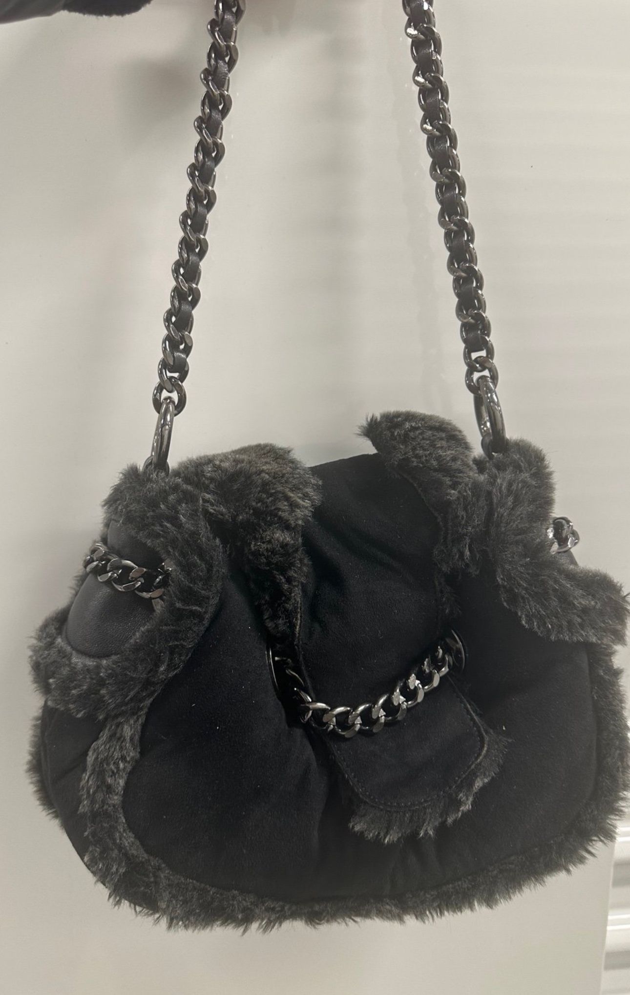 Cavalli black suede bag