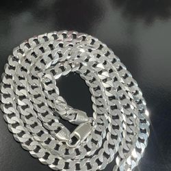 italian silver 26 inch curb chain 8mm