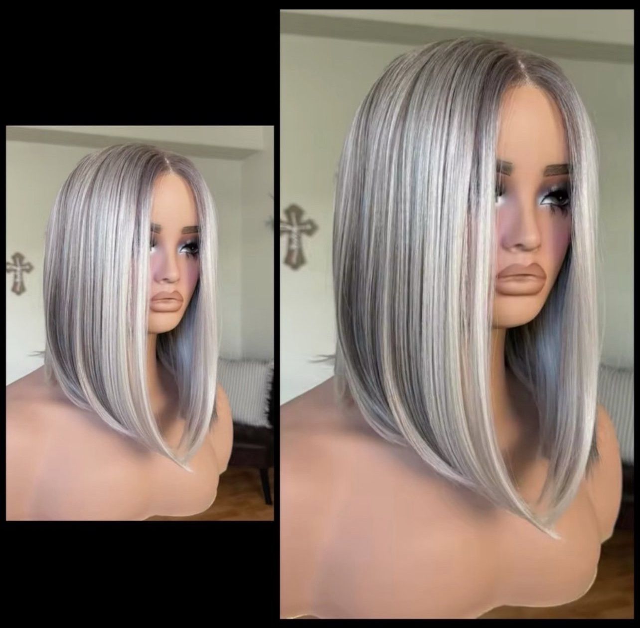 Human Hair Blended Lace Front Wig