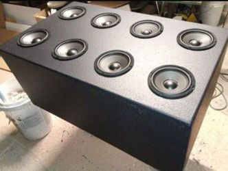 Custom Ported Enclosure With eight 6.5 inch woofers- see pictures