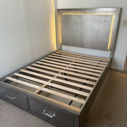 Queen Storage LED Bed