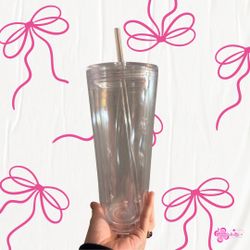 24oz Acrylic Snowglobe Tumbler 