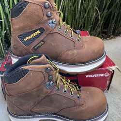 Wolverine Waterproof Comp Toe Hellcat UltraSpring CarbonMax work boots..Sz 7.5 Men’s or 9 Women’s..