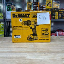 DEWALT 20V MAX Cordless 1/2 in. Drill/Driver, (2) 20V 1.3Ah Batteries, Charger and Bag