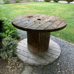 Lagre Wood Table - Originally From Electrical Job of Electrical Wheel   