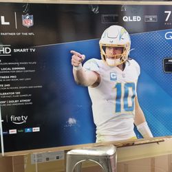 Best Deals.  75" Screen QLED Fire 🔥 Tv By TCL Smart . 240htz Motion Ratio.  Gaming Pro TV 